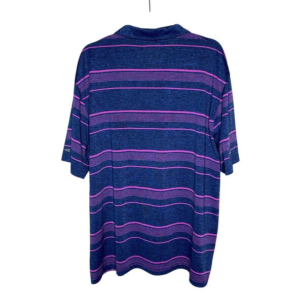 Grand Slam Performance Golf Short Sleeve Striped Polo Shirt Size XXL Blue Purple - Picture 11 of 11